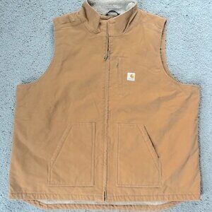 Carhartt Men's Washed Duck Sherpa-Lined Mock-Neck Vest - Sz. 3XL Tall - As New